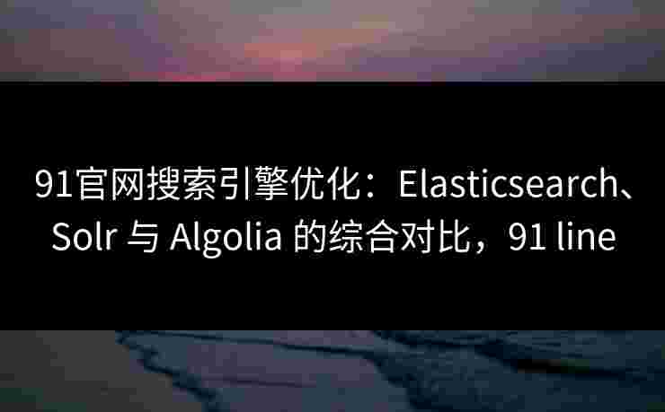 91官网搜索引擎优化：Elasticsearch、Solr 与 Algolia 的综合对比，91 line