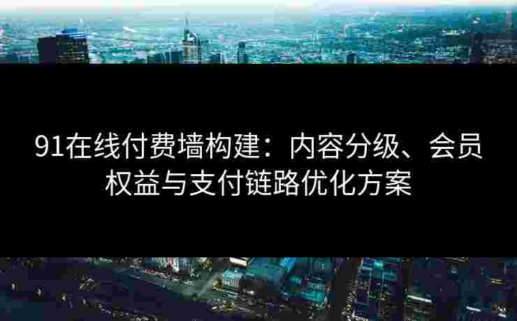 91在线付费墙构建：内容分级、会员权益与支付链路优化方案