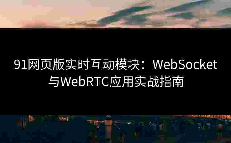 91网页版实时互动模块：WebSocket与WebRTC应用实战指南