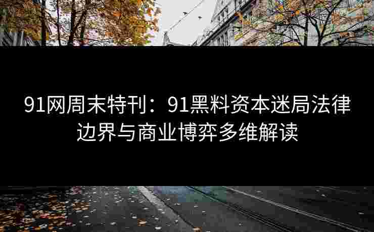91网周末特刊：91黑料资本迷局法律边界与商业博弈多维解读