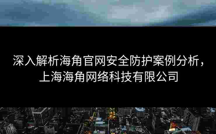 深入解析海角官网安全防护案例分析，上海海角网络科技有限公司