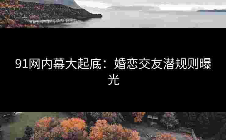 91网内幕大起底：婚恋交友潜规则曝光